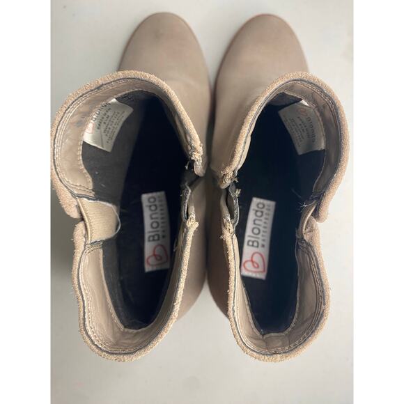 Blondo Womens Waterproof Gray Ankle Booties Chunky Heel Western Country Size 8.5 - Picture 14 of 16